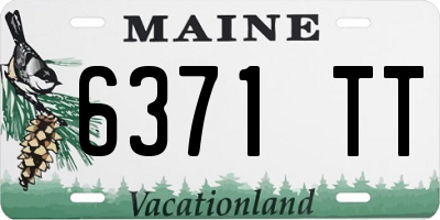 ME license plate 6371TT