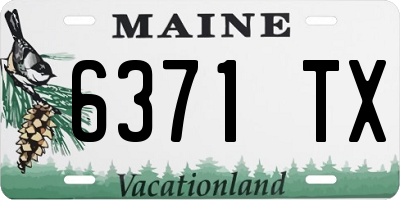 ME license plate 6371TX