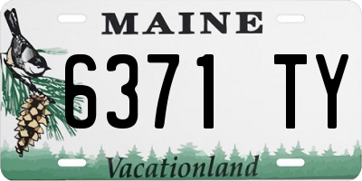 ME license plate 6371TY