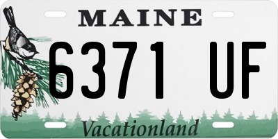 ME license plate 6371UF