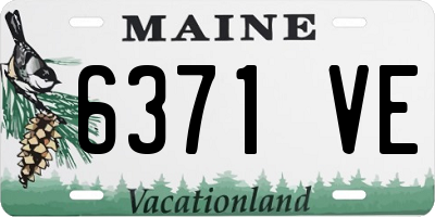 ME license plate 6371VE