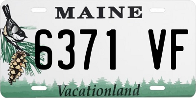 ME license plate 6371VF