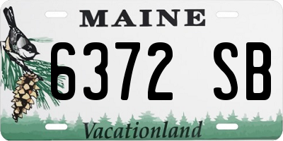 ME license plate 6372SB