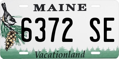 ME license plate 6372SE