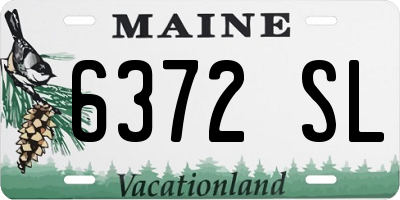 ME license plate 6372SL