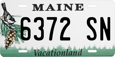 ME license plate 6372SN