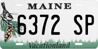 ME license plate 6372SP