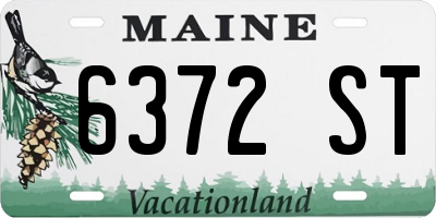 ME license plate 6372ST