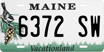 ME license plate 6372SW