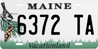 ME license plate 6372TA