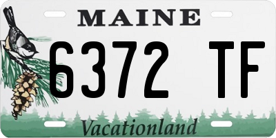 ME license plate 6372TF