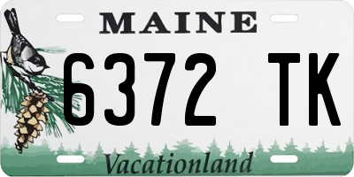 ME license plate 6372TK