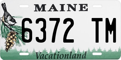 ME license plate 6372TM