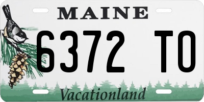 ME license plate 6372TO