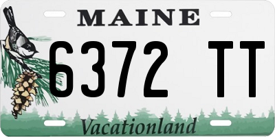 ME license plate 6372TT