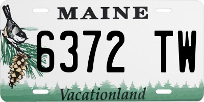 ME license plate 6372TW