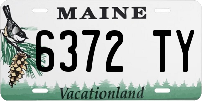 ME license plate 6372TY
