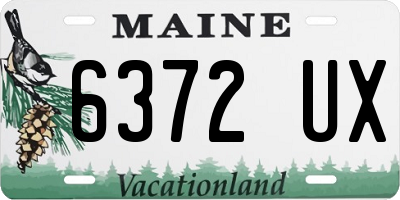 ME license plate 6372UX
