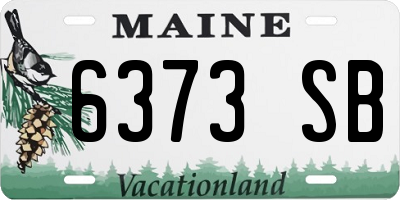 ME license plate 6373SB