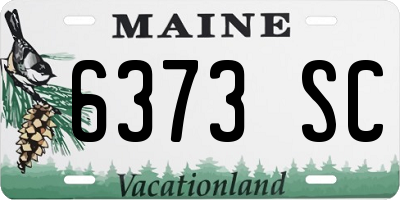 ME license plate 6373SC