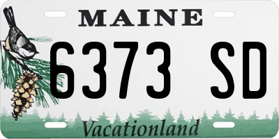 ME license plate 6373SD