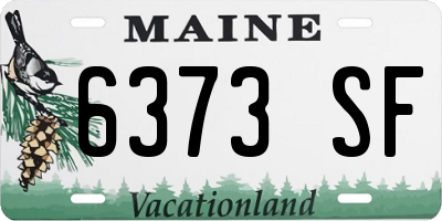 ME license plate 6373SF