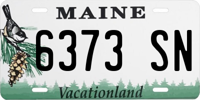 ME license plate 6373SN