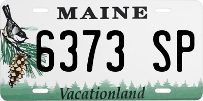 ME license plate 6373SP