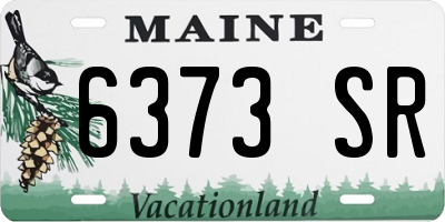 ME license plate 6373SR