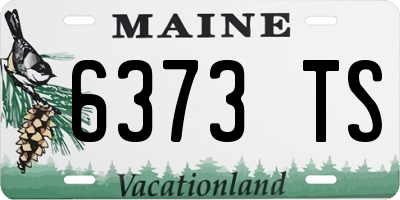 ME license plate 6373TS