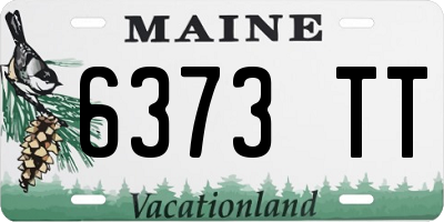 ME license plate 6373TT