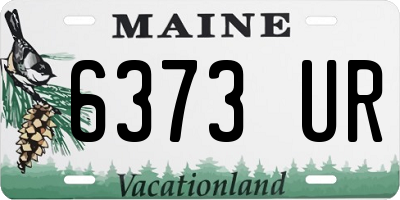 ME license plate 6373UR