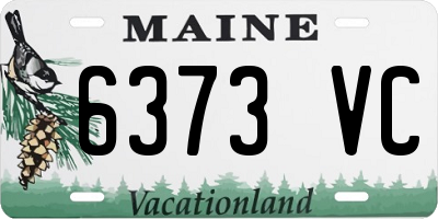 ME license plate 6373VC