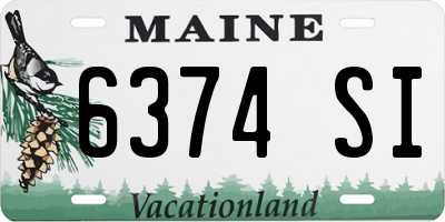 ME license plate 6374SI