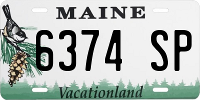 ME license plate 6374SP