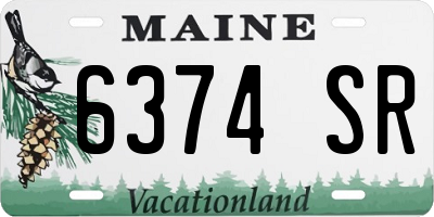 ME license plate 6374SR