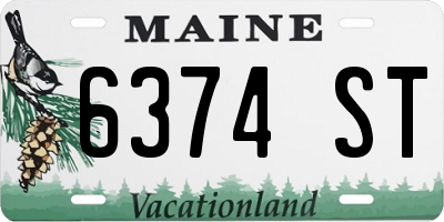 ME license plate 6374ST