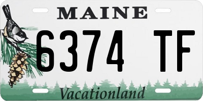 ME license plate 6374TF