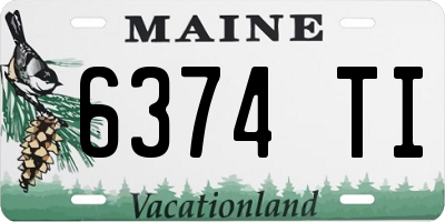 ME license plate 6374TI