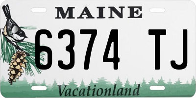 ME license plate 6374TJ