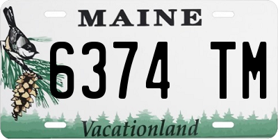 ME license plate 6374TM