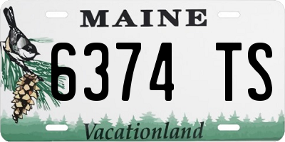 ME license plate 6374TS