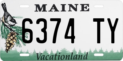 ME license plate 6374TY