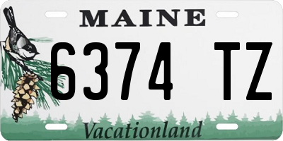 ME license plate 6374TZ
