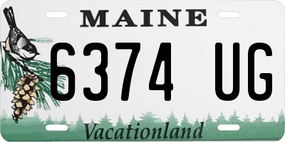 ME license plate 6374UG