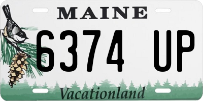 ME license plate 6374UP