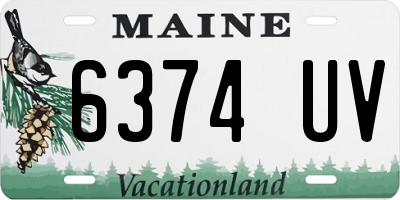 ME license plate 6374UV