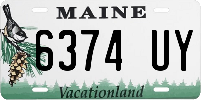 ME license plate 6374UY