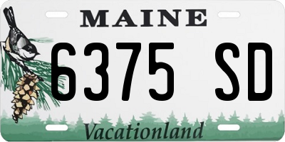 ME license plate 6375SD
