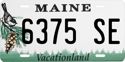 ME license plate 6375SE